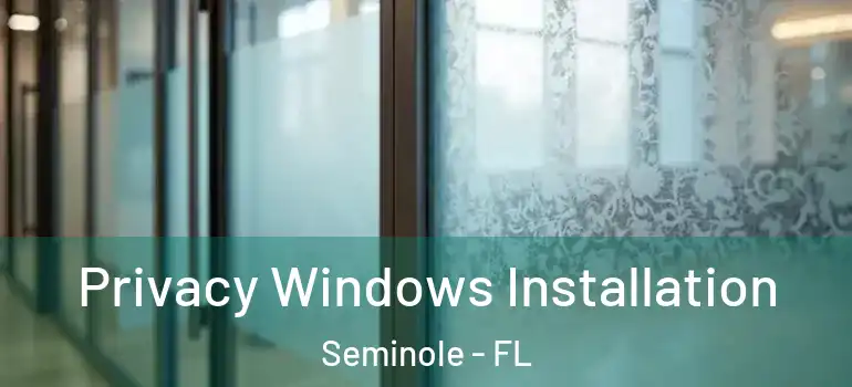  Privacy Windows Installation Seminole - FL